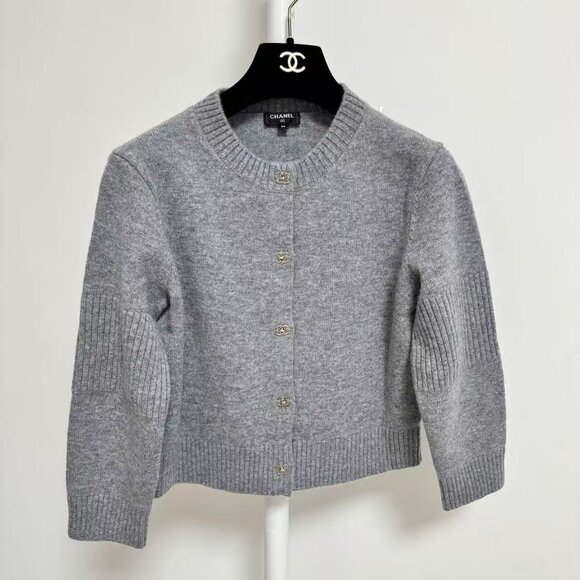 Chanel gray Cardigan Size 38 - Picture 2 of 10